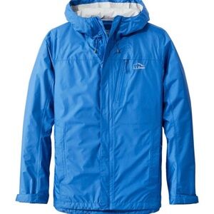 L.L.Bean Trail Model Rain Jacket Blue Packable Waterproof Shell Men’s NWOT